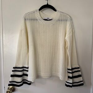 Jack by BB Dakota Cream Sweater with fun bell sleeves